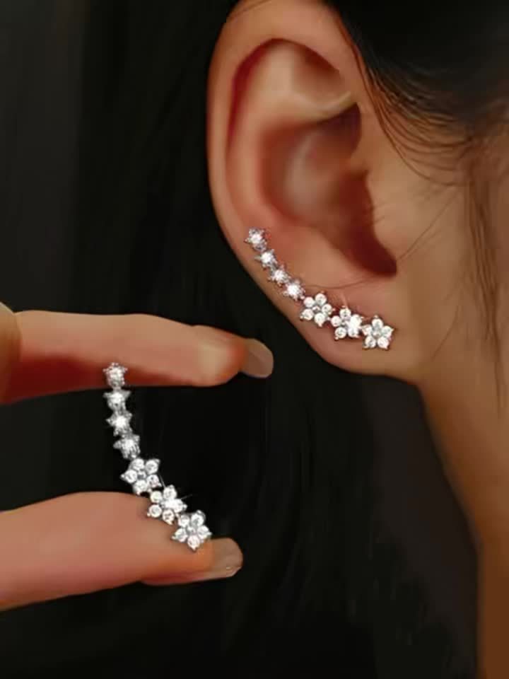 Pendientes con forma de flor, diseño atemporal