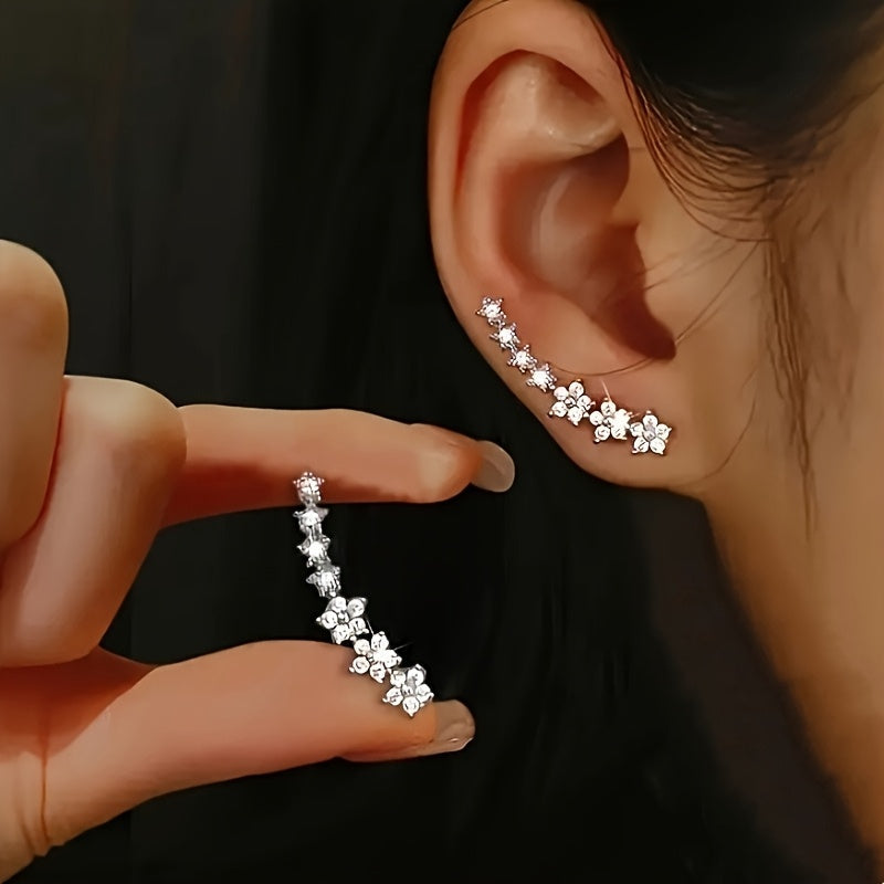 Pendientes con forma de flor, diseño atemporal