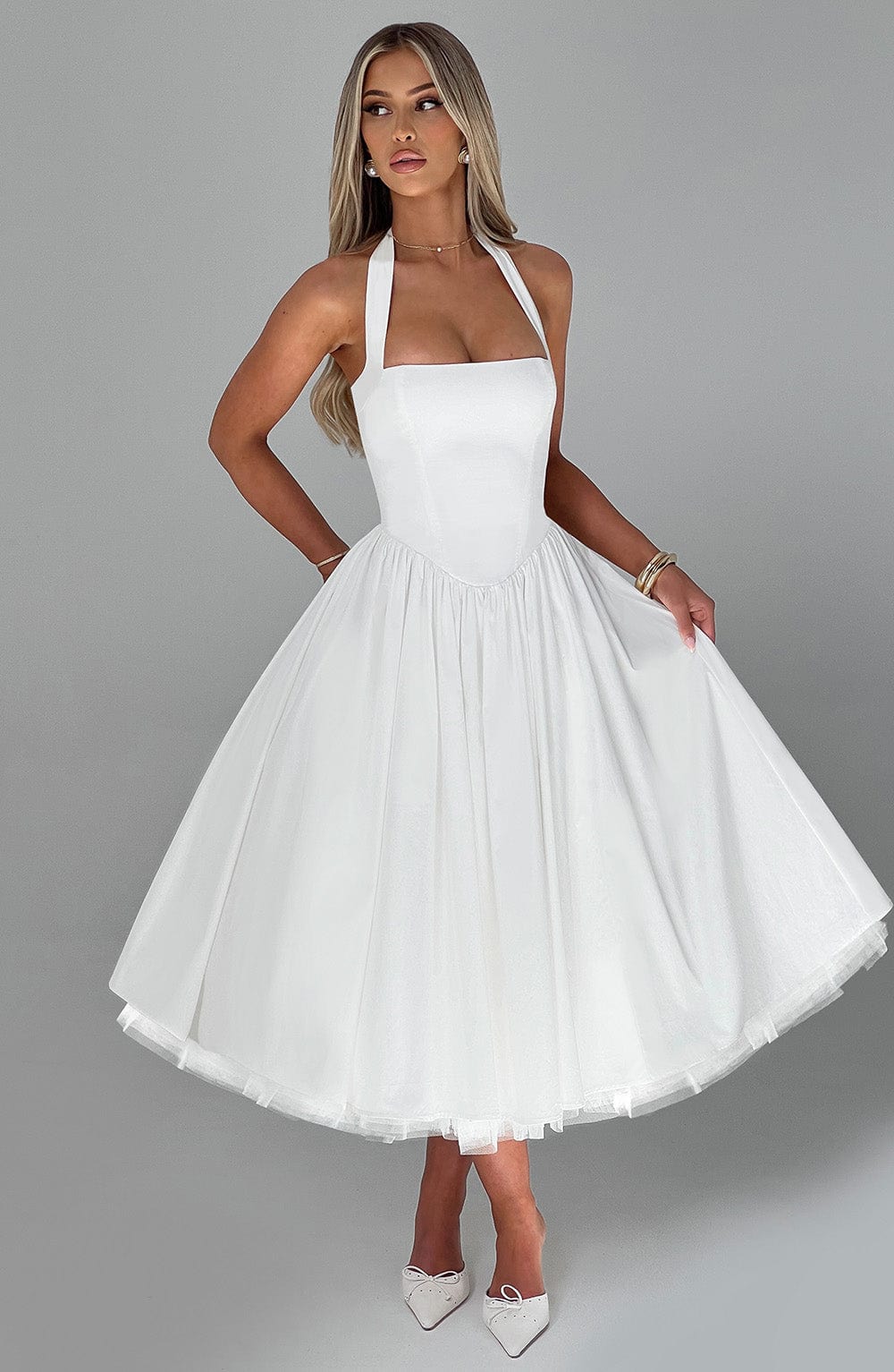 Lúna | Vestido midi halter
