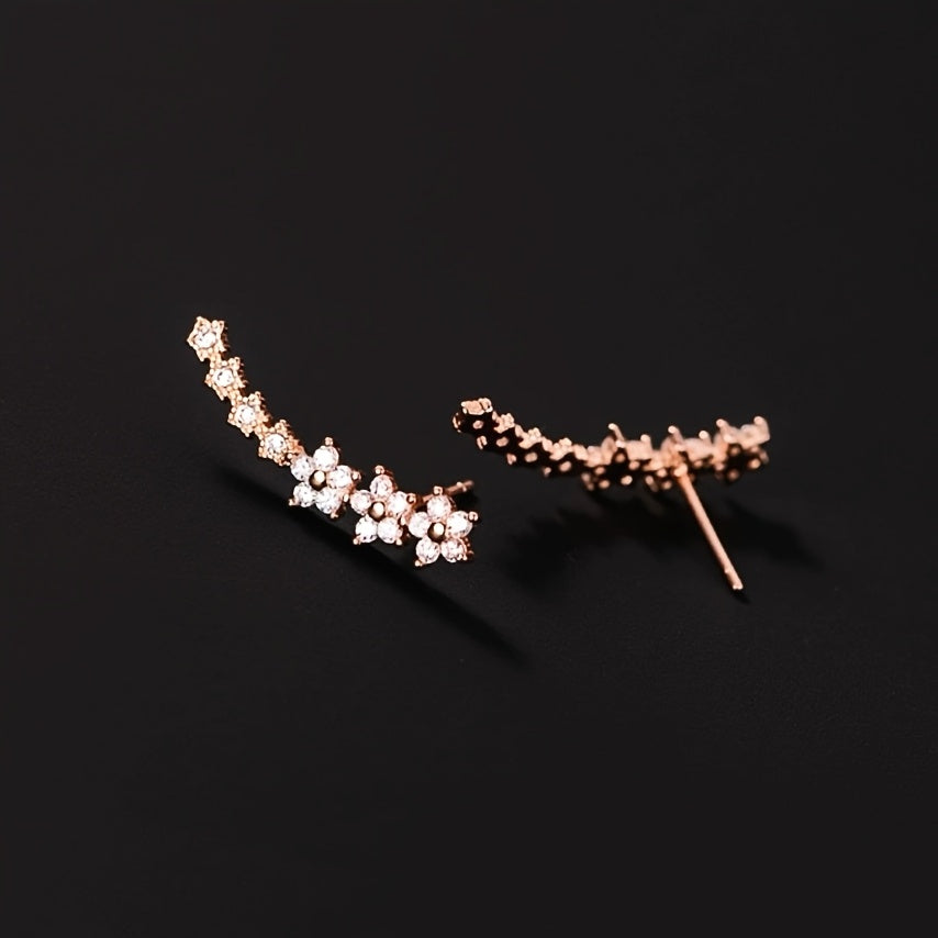 Pendientes con forma de flor, diseño atemporal