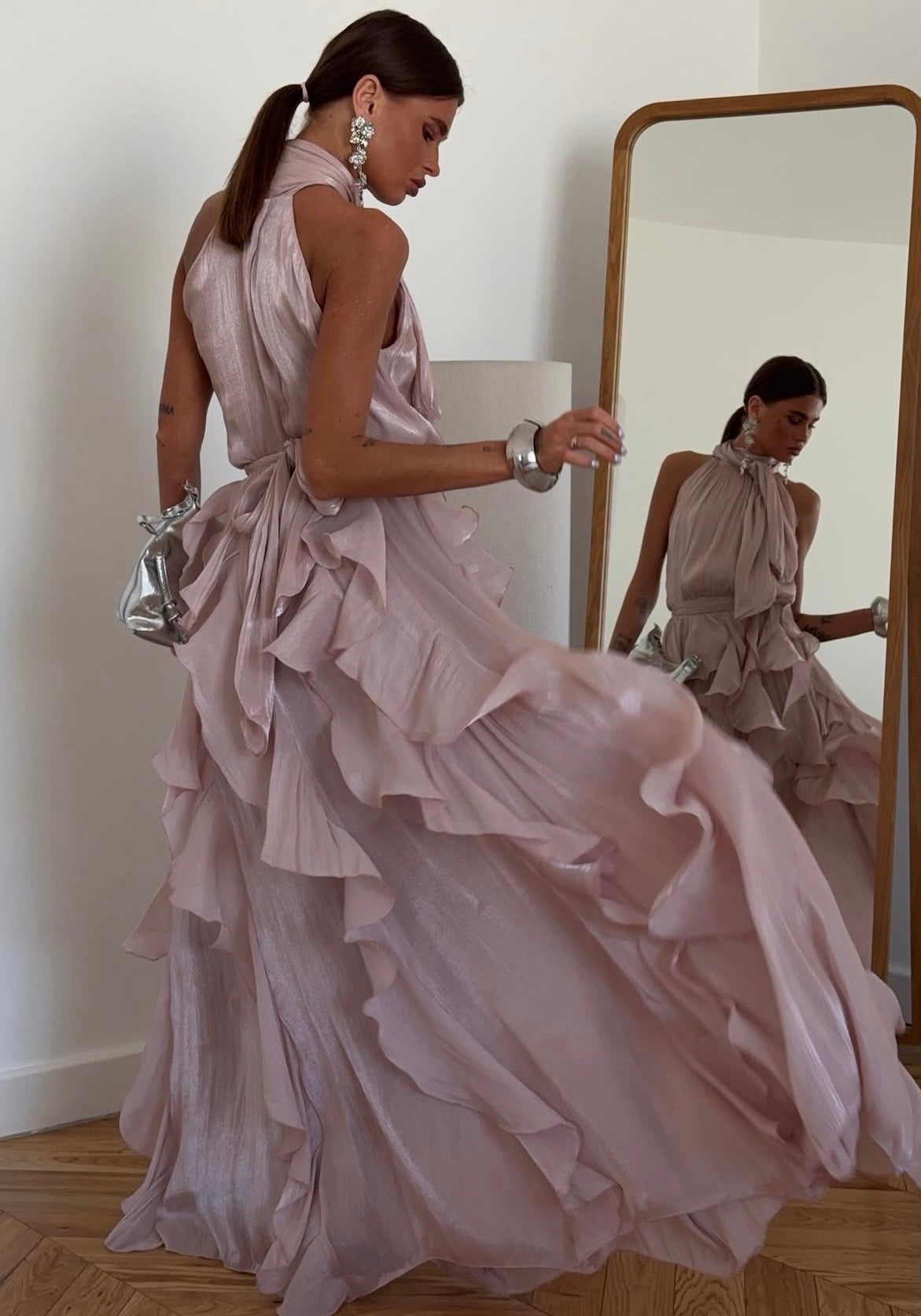Nataly | Vestido Maxi de Volantes en Cascada