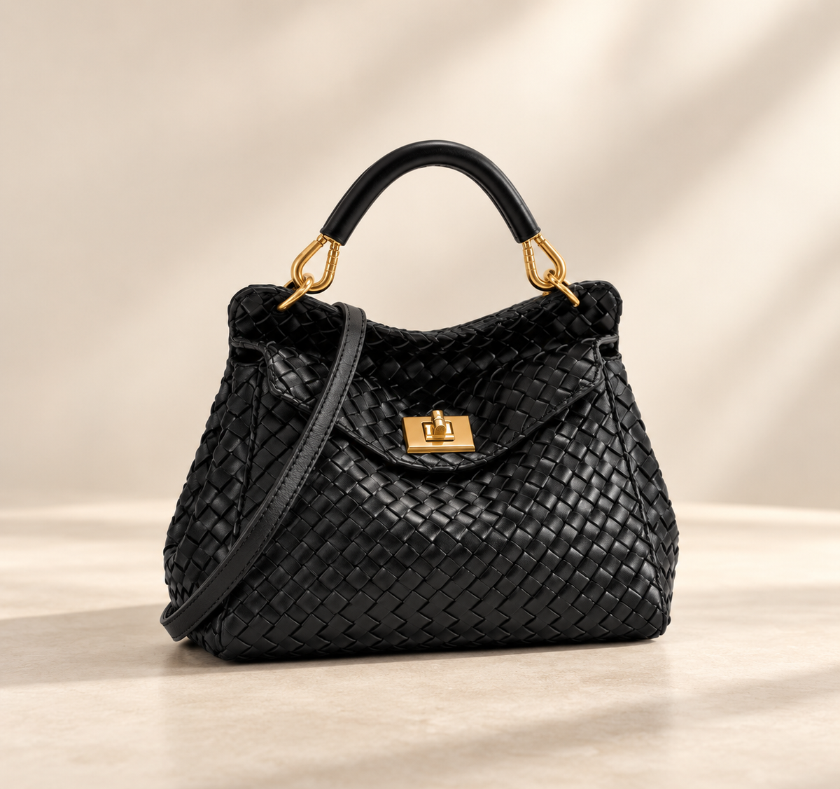 Bolso de Mano Lucia Clásico con Asa Superior Tejido ᴶᵂᴾ