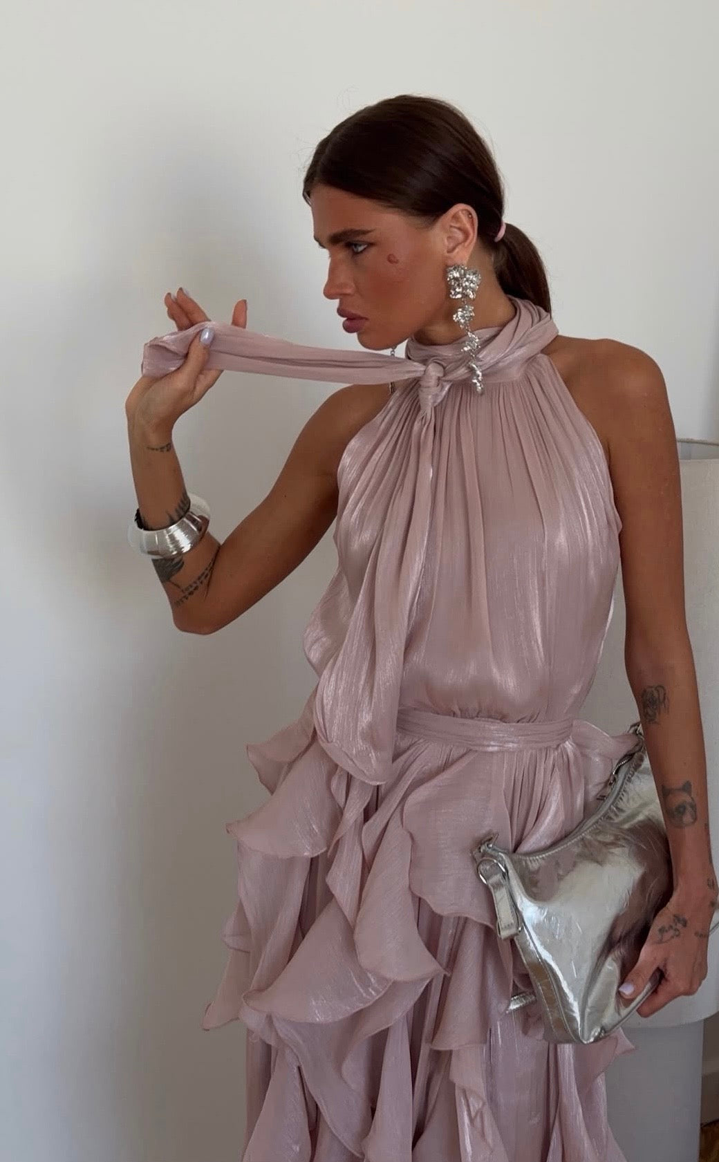 Nataly | Vestido Maxi de Volantes en Cascada