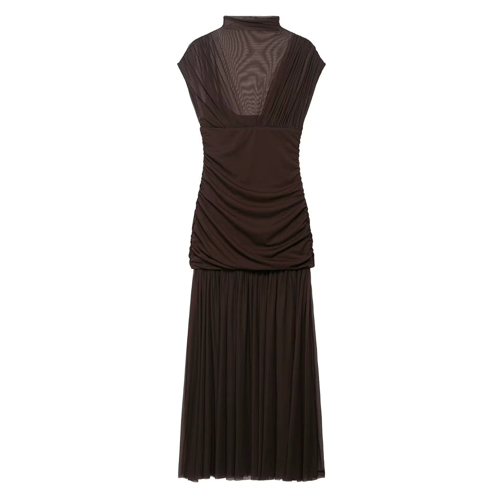 Goya - Vestido largo drapeado de diseño