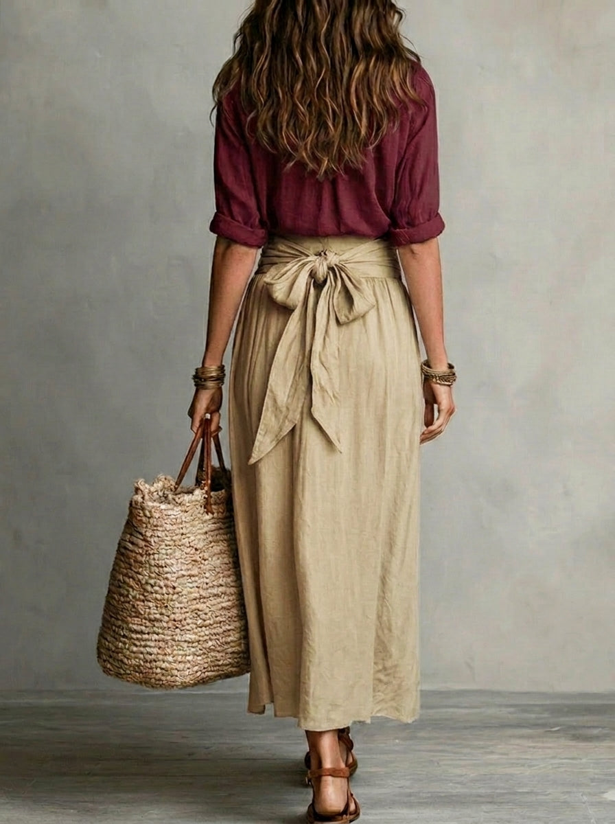Nora | Conjunto Dos Piezas: Top Negro y Falda Midi