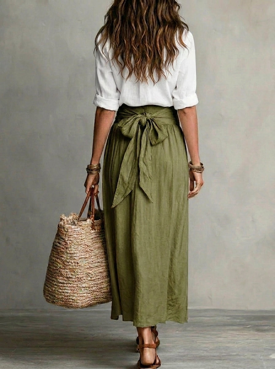 Nora | Conjunto Dos Piezas: Top Negro y Falda Midi