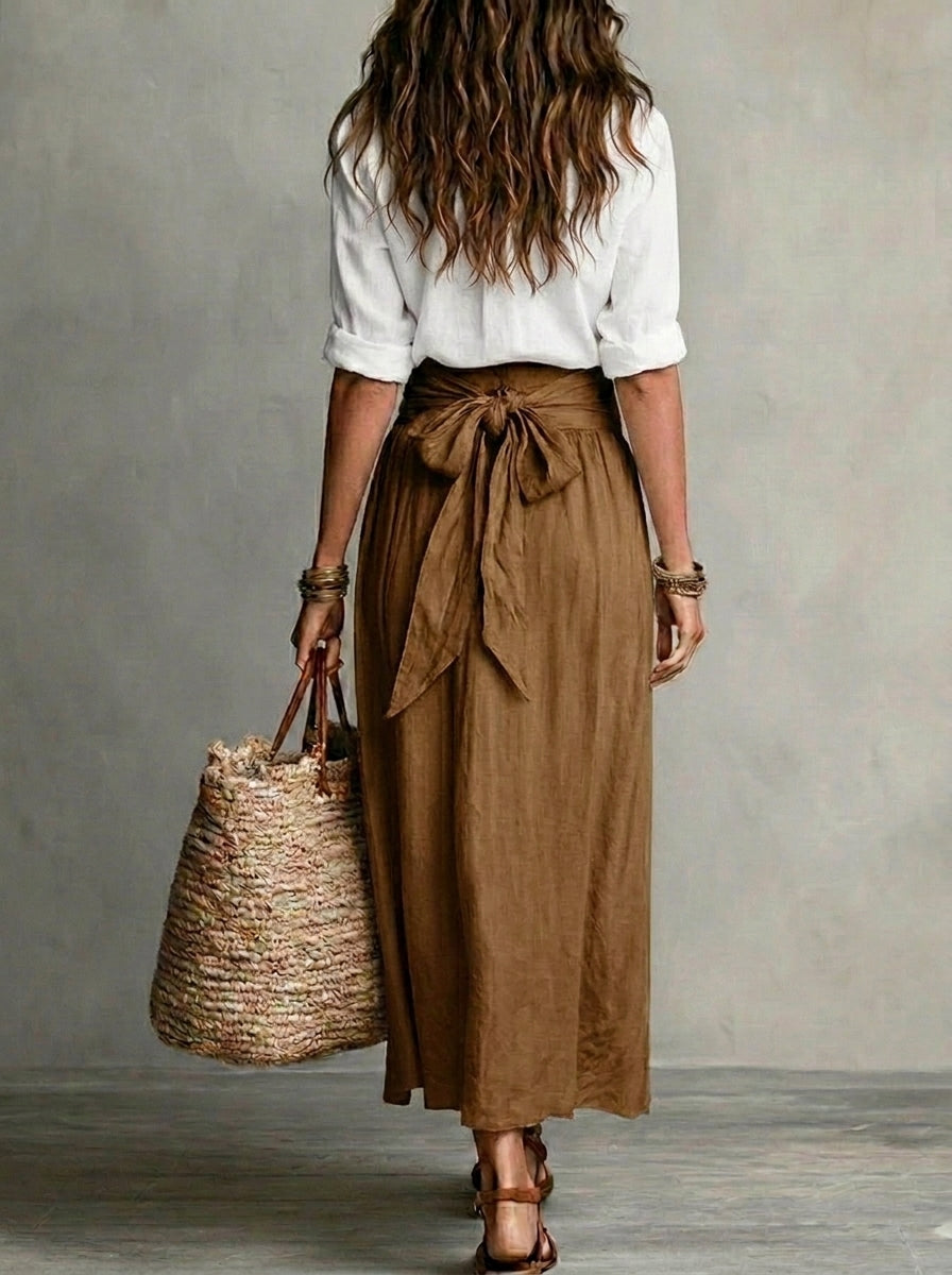 Nora | Conjunto Dos Piezas: Top Negro y Falda Midi