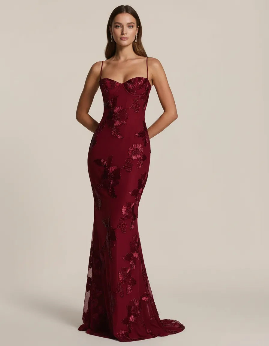 Celestina – Hourglass Floral Gown