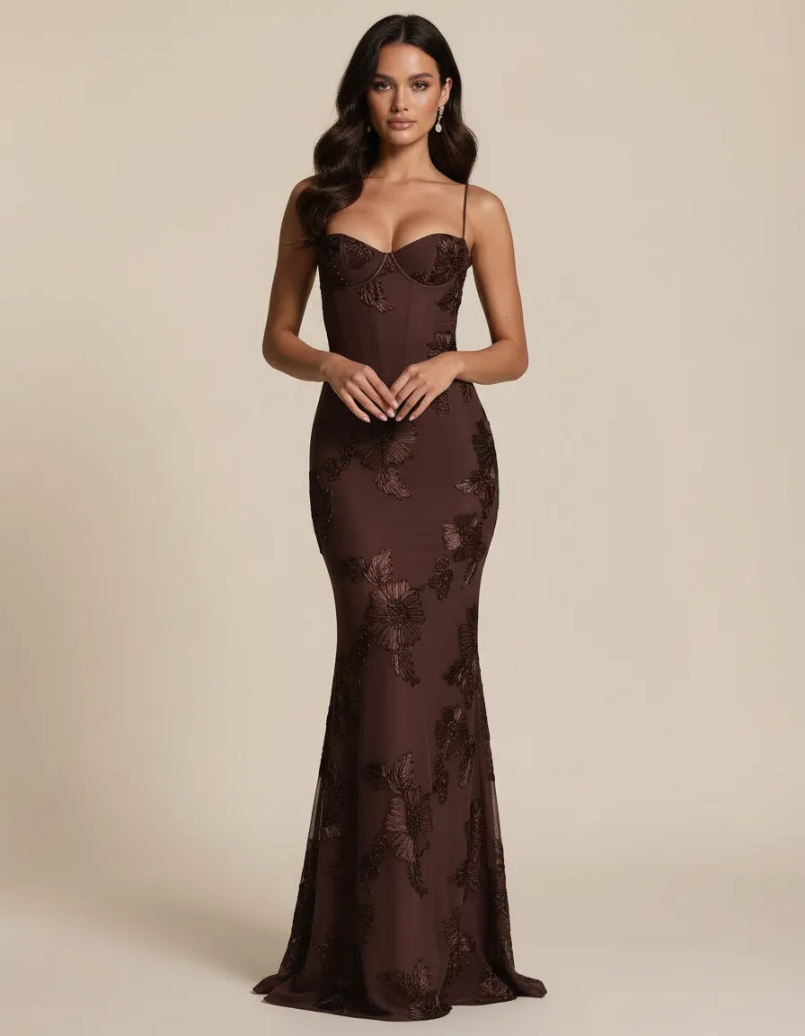 Celestina – Hourglass Floral Gown
