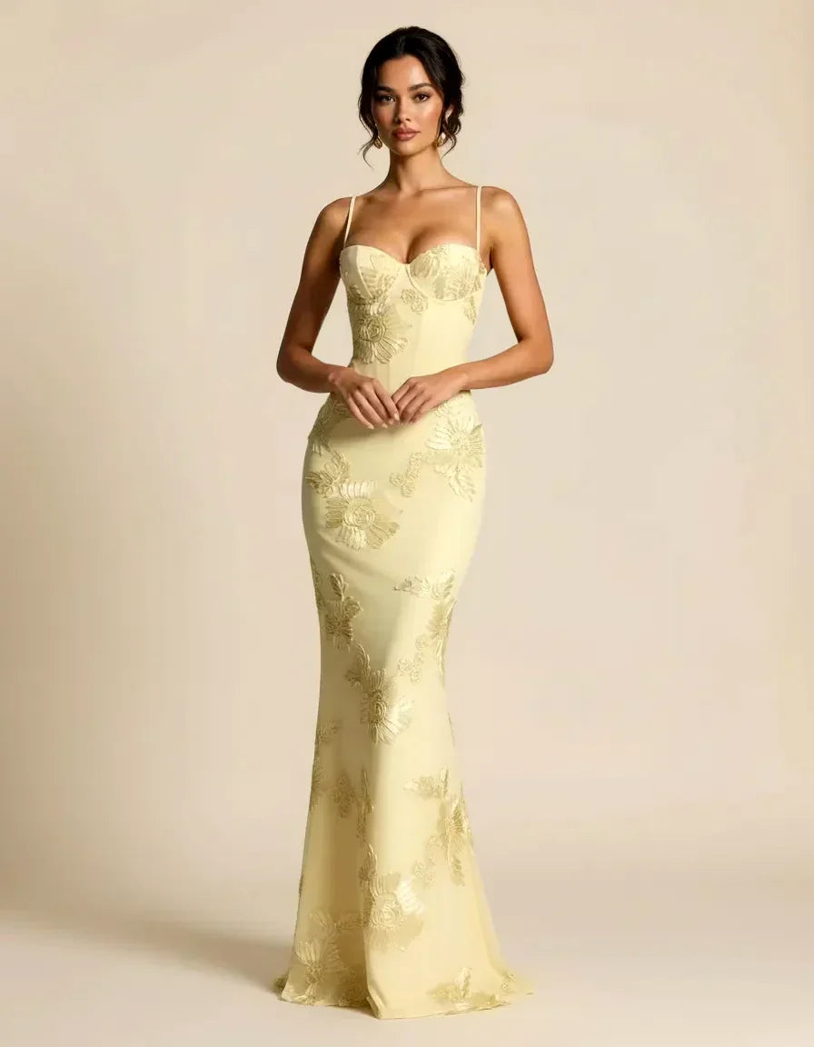 Celestina – Hourglass Floral Gown