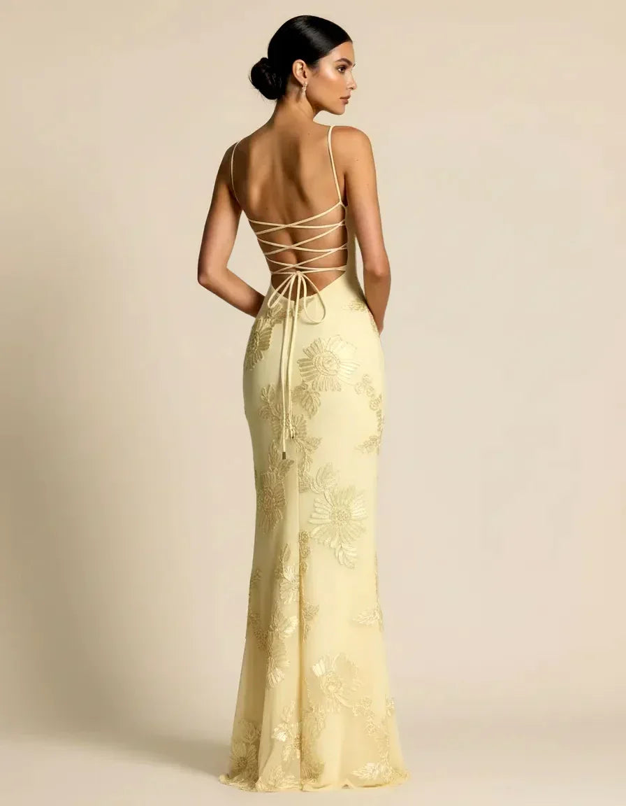 Celestina – Hourglass Floral Gown