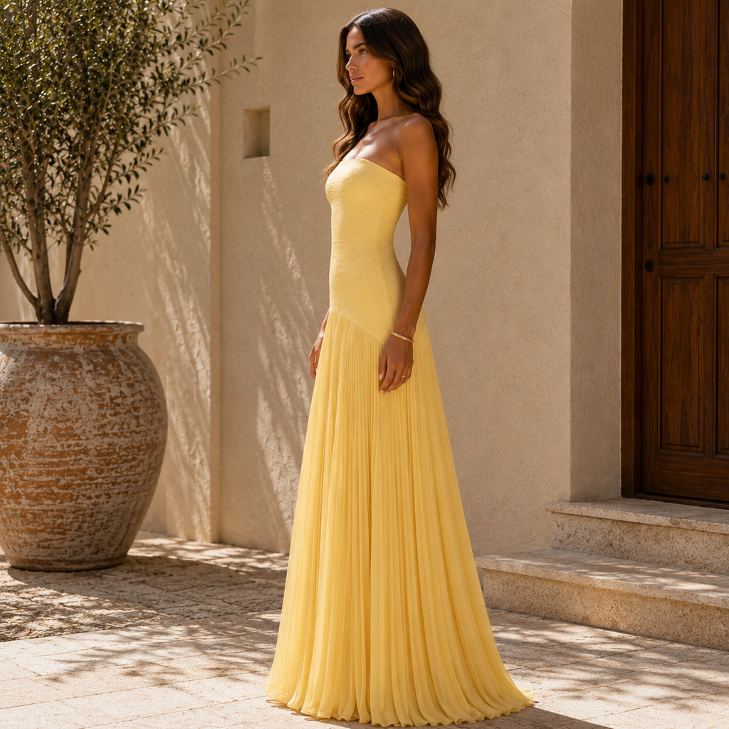 Almudena | Vestido  Elegancia Sofisticada que Estiliza con Delicadeza