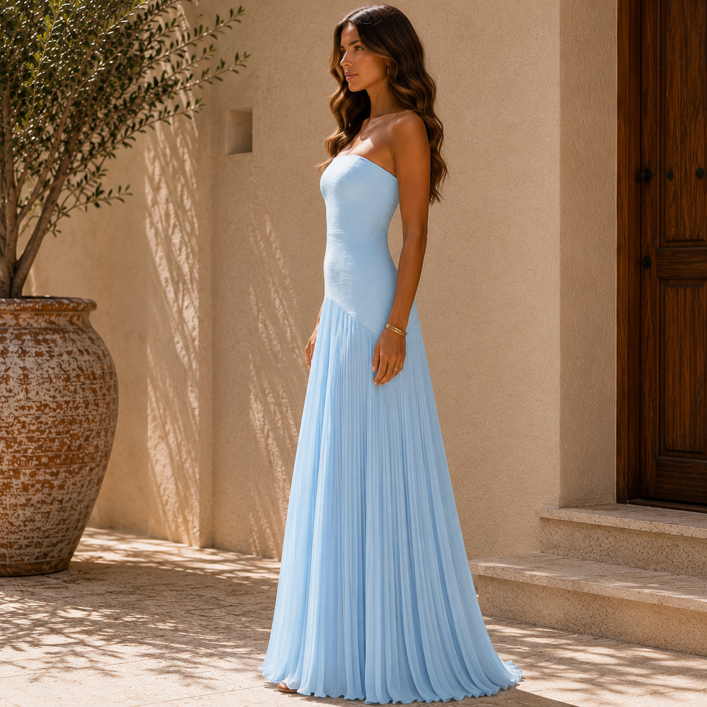 Almudena | Vestido  Elegancia Sofisticada que Estiliza con Delicadeza
