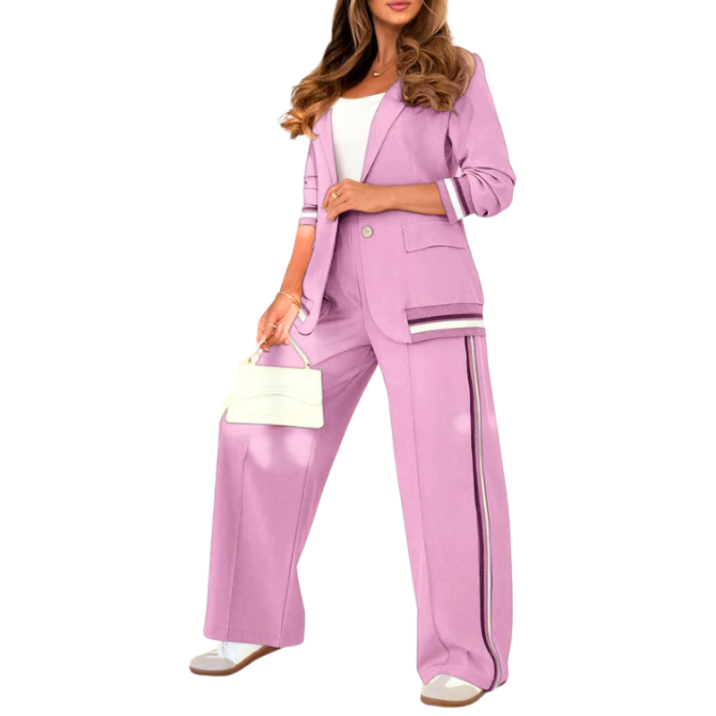 Teresa: Elegante conjunto de dos piezas con pantalón de pierna ancha