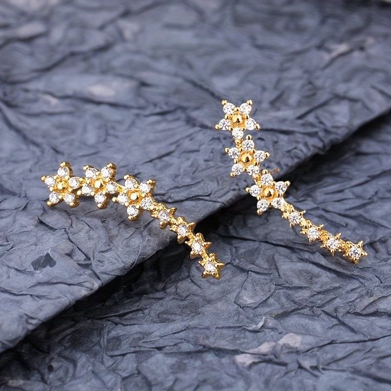 Pendientes con forma de flor, diseño atemporal