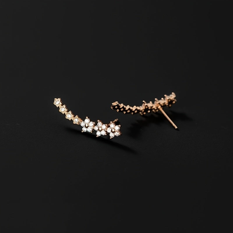 Pendientes con forma de flor, diseño atemporal