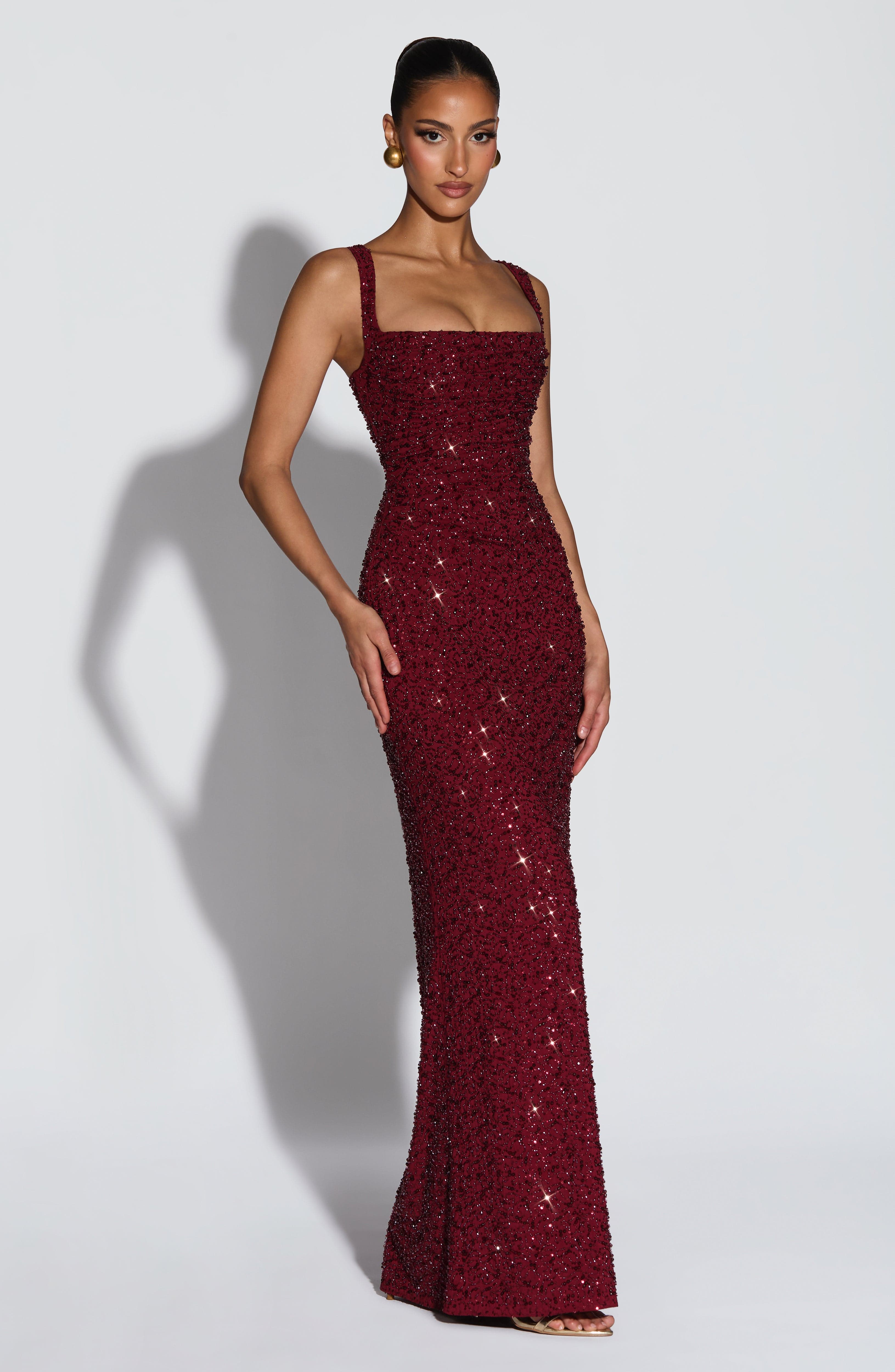 Perla™ | Vestido largo de lentejuelas con espalda descubierta — brilla en cada paso