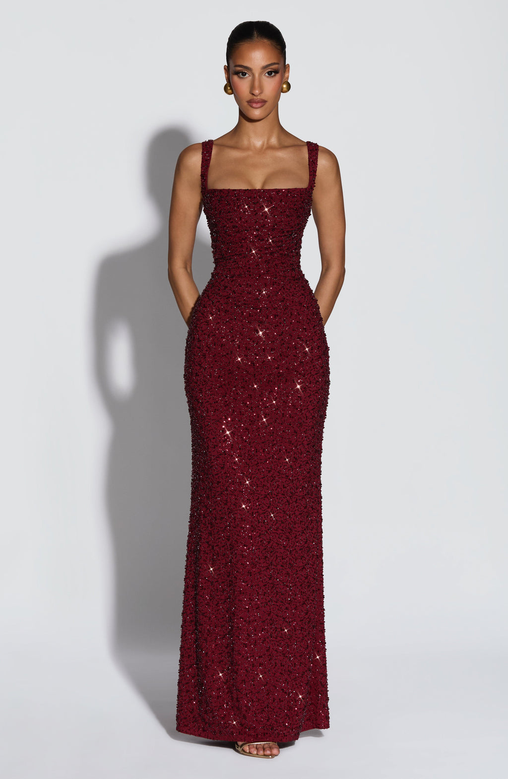 Perla™ | Vestido largo de lentejuelas con espalda descubierta — brilla en cada paso