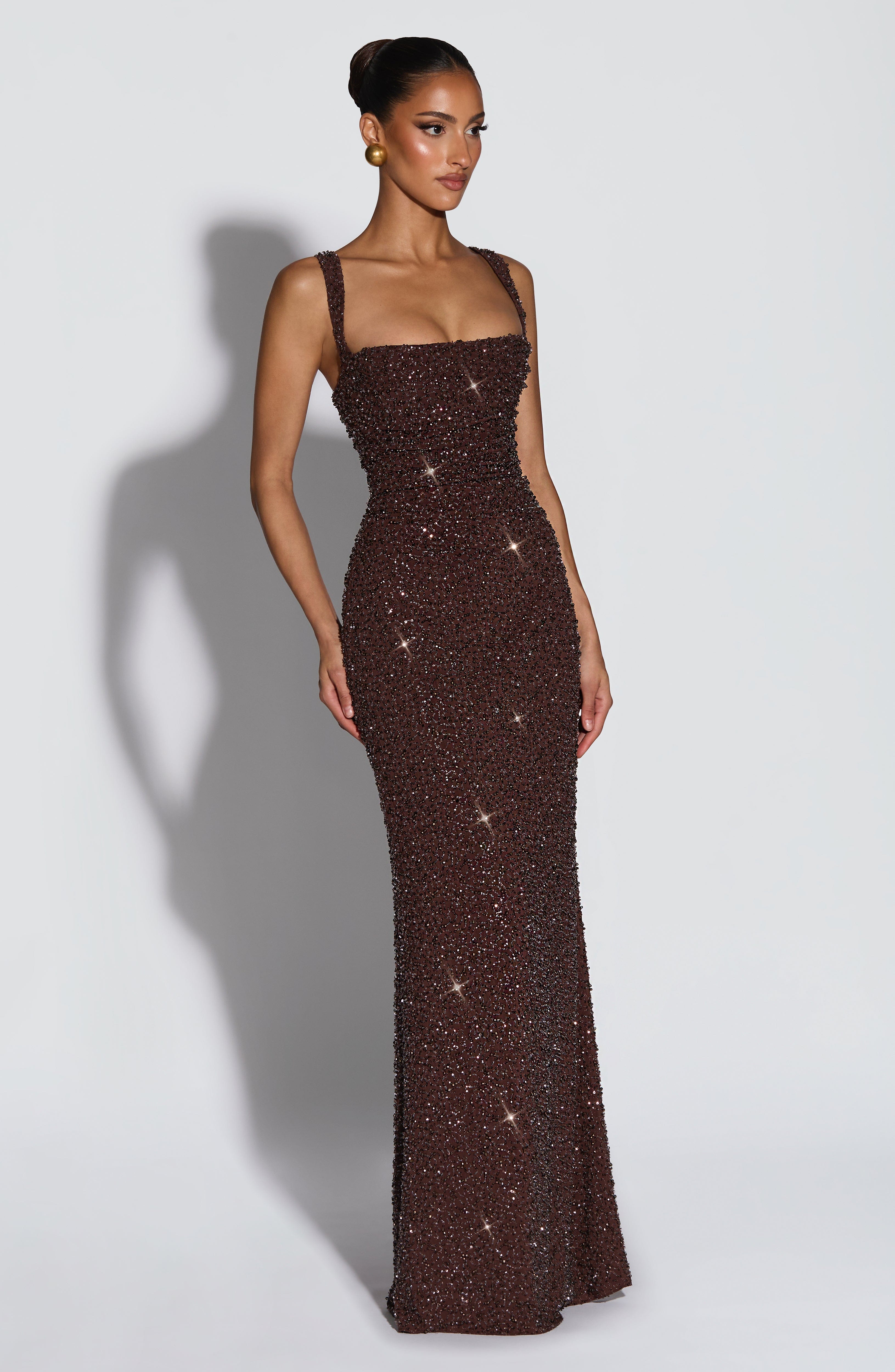 Perla™ | Vestido largo de lentejuelas con espalda descubierta — brilla en cada paso