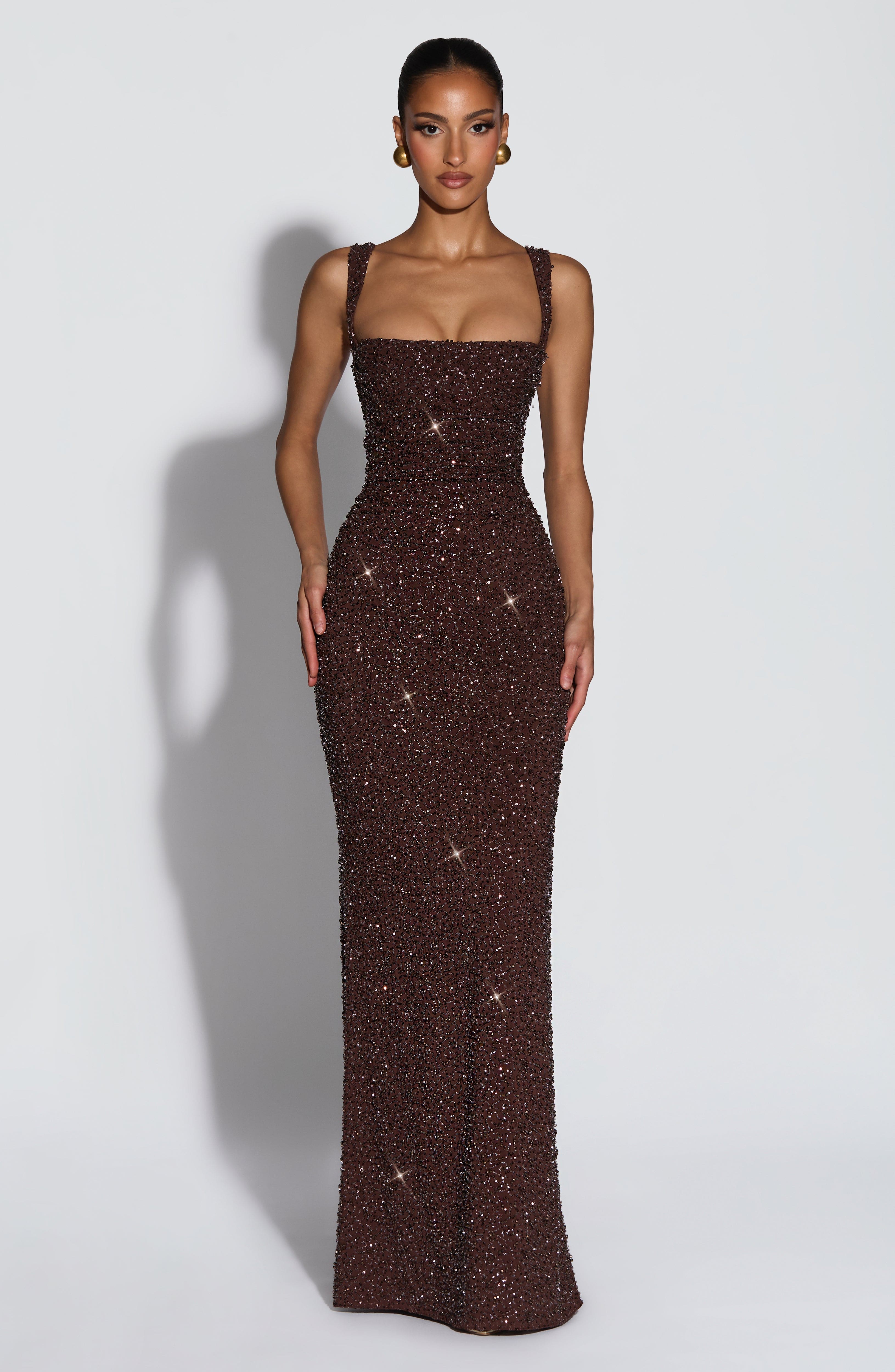 Perla™ | Vestido largo de lentejuelas con espalda descubierta — brilla en cada paso