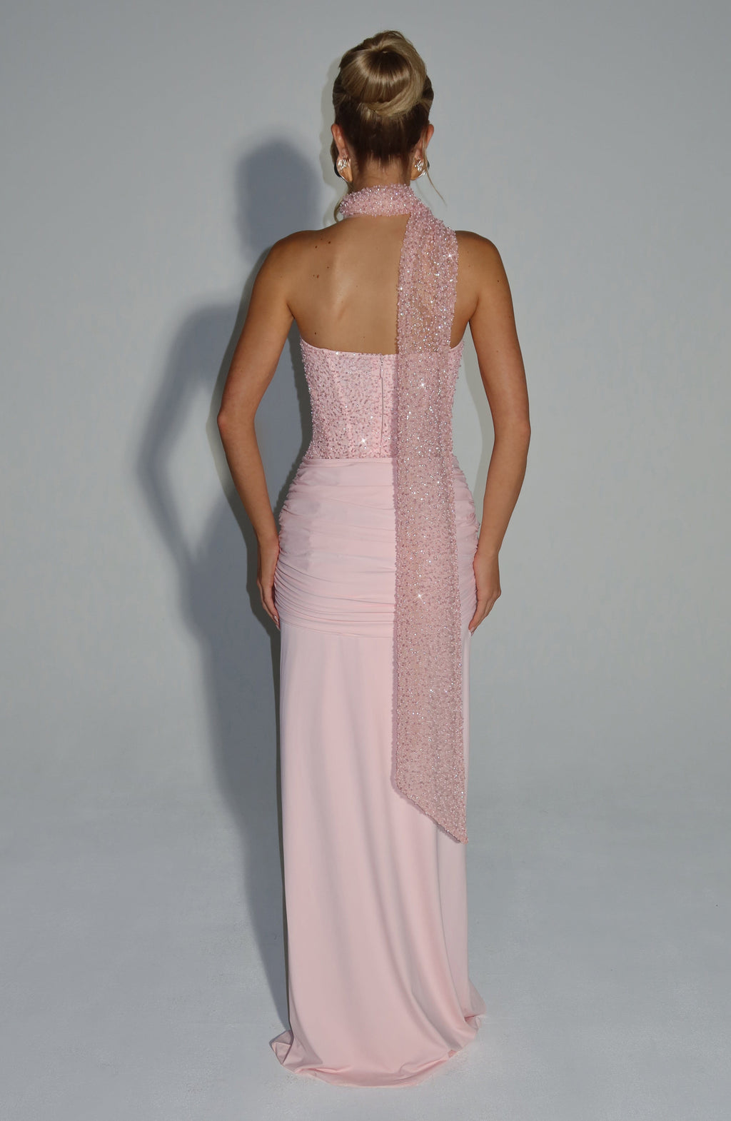 Siara | Vestido Maxi de Noche con Corpiño de Cristales