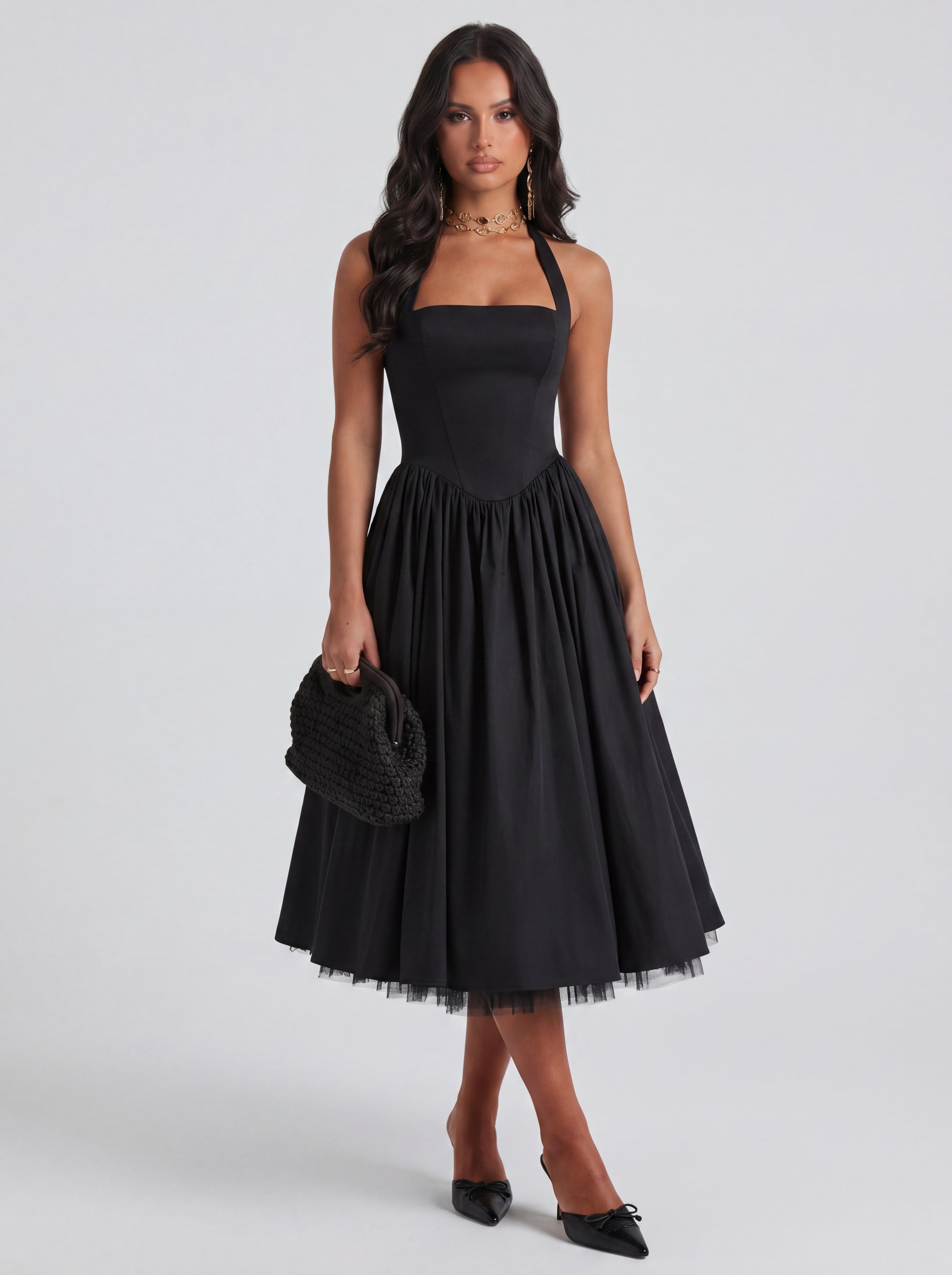 Lúna | Vestido midi halter