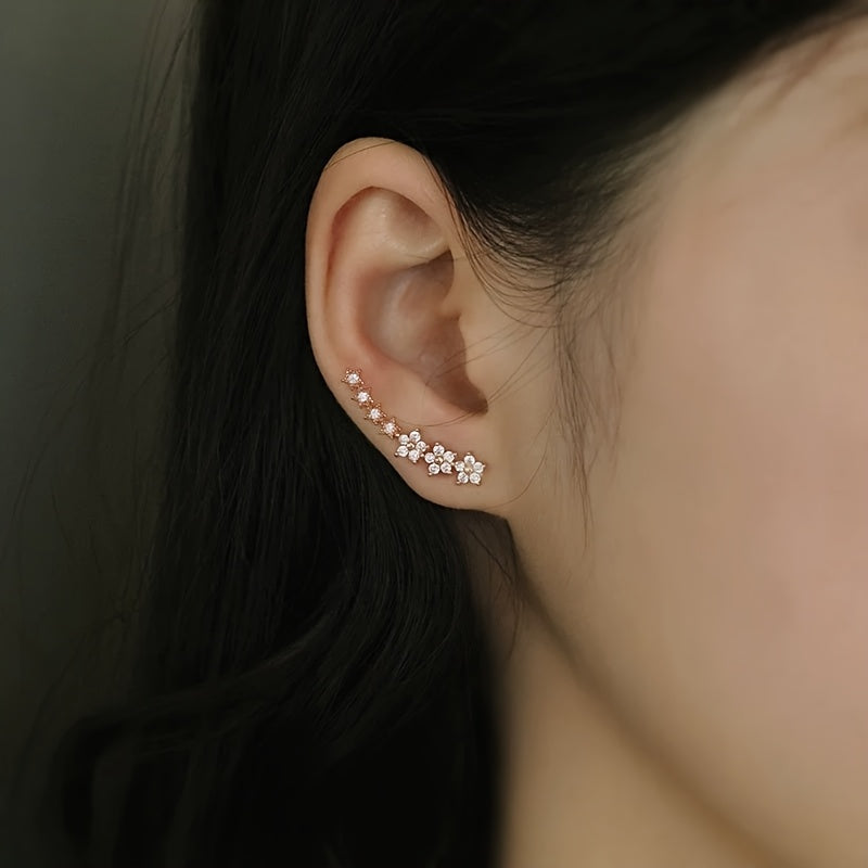 Pendientes con forma de flor, diseño atemporal