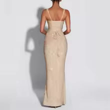 Perla™ | Vestido largo de lentejuelas con espalda descubierta — brilla en cada paso
