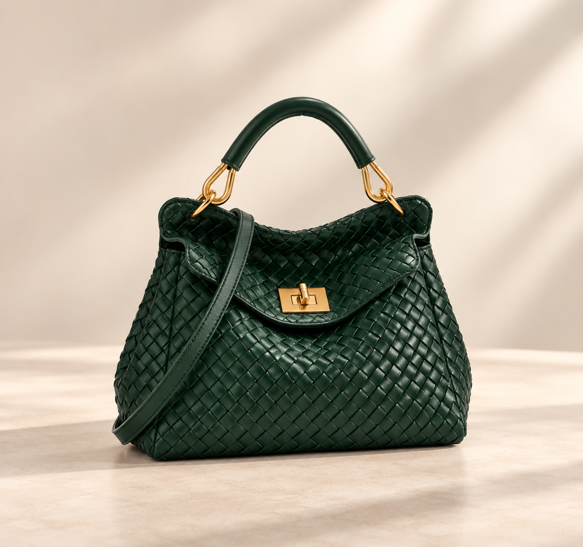 Bolso de Mano Lucia Clásico con Asa Superior Tejido ᴶᵂᴾ