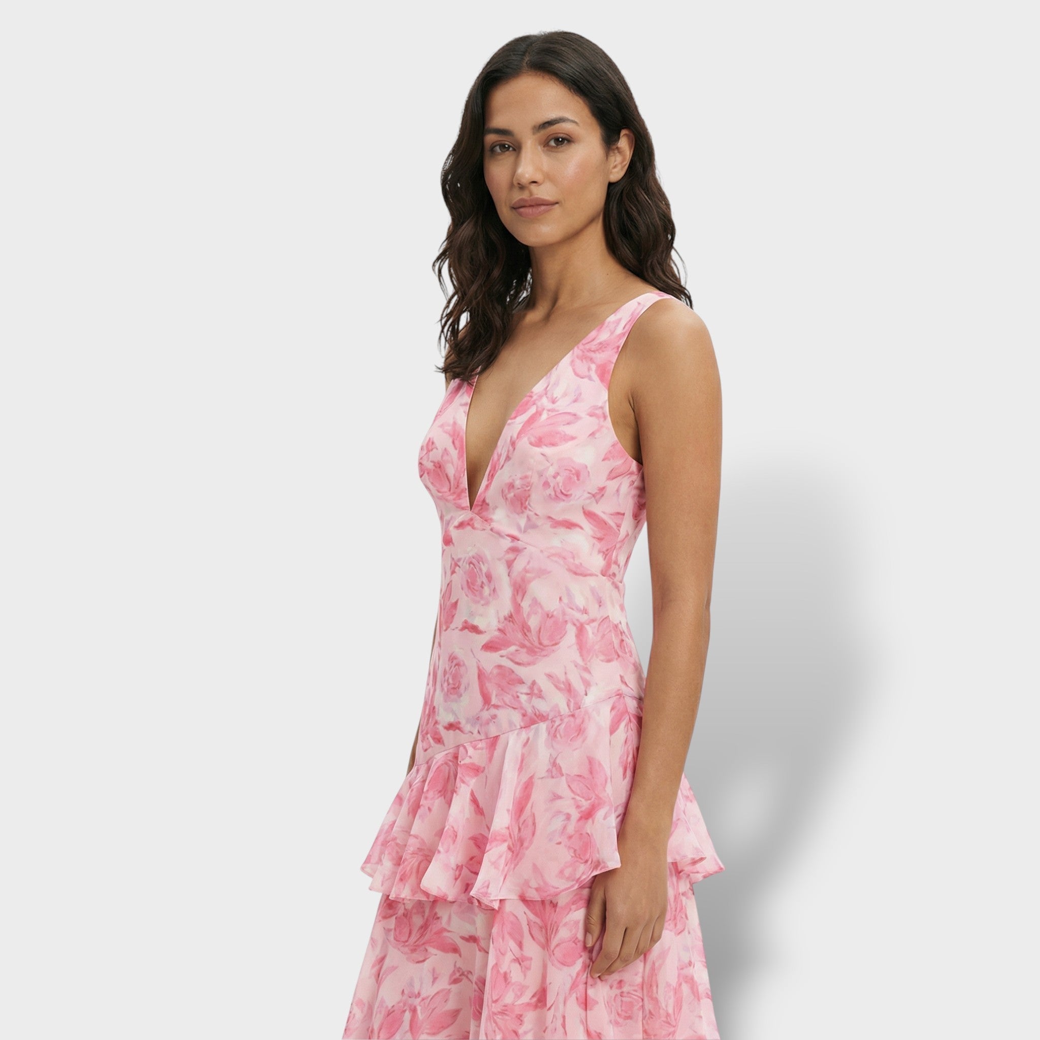 Emma Vestido Largo Elegante Escote V