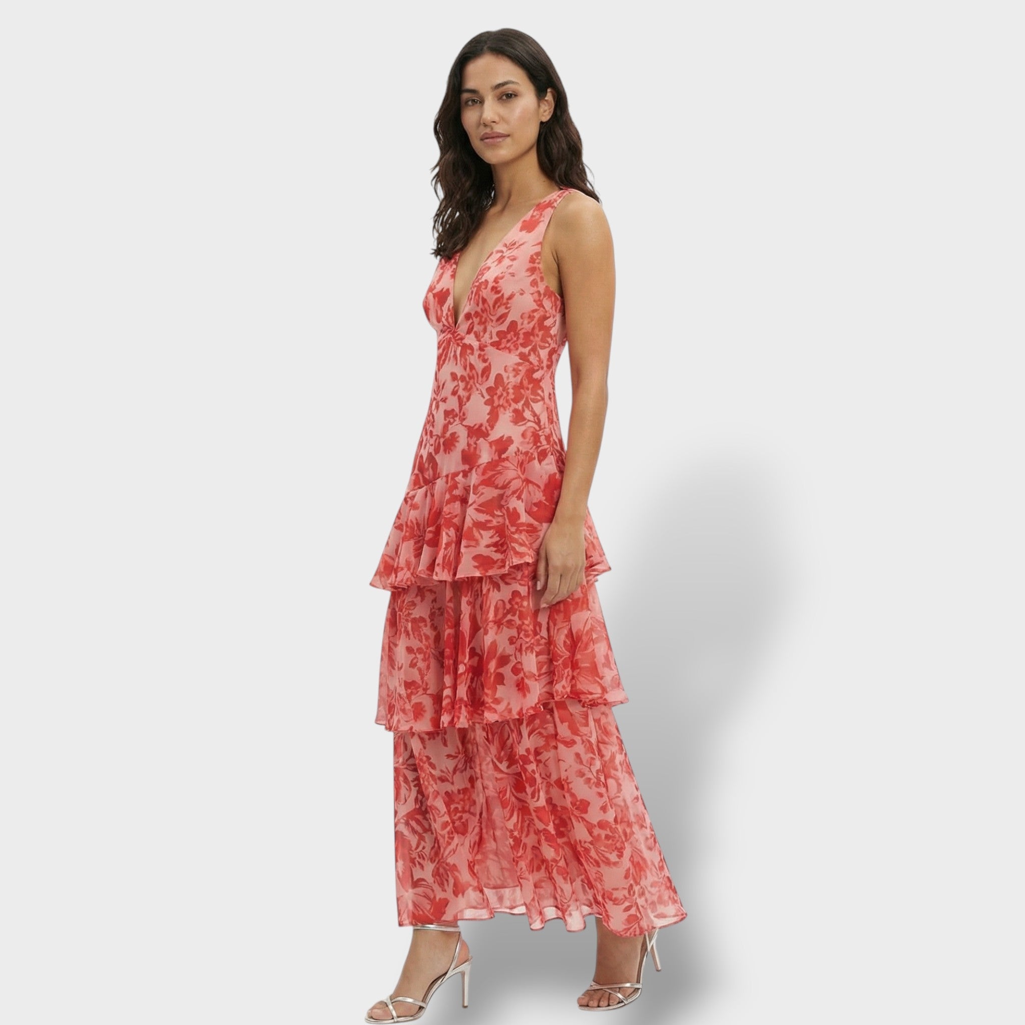 Emma Vestido Largo Elegante Escote V