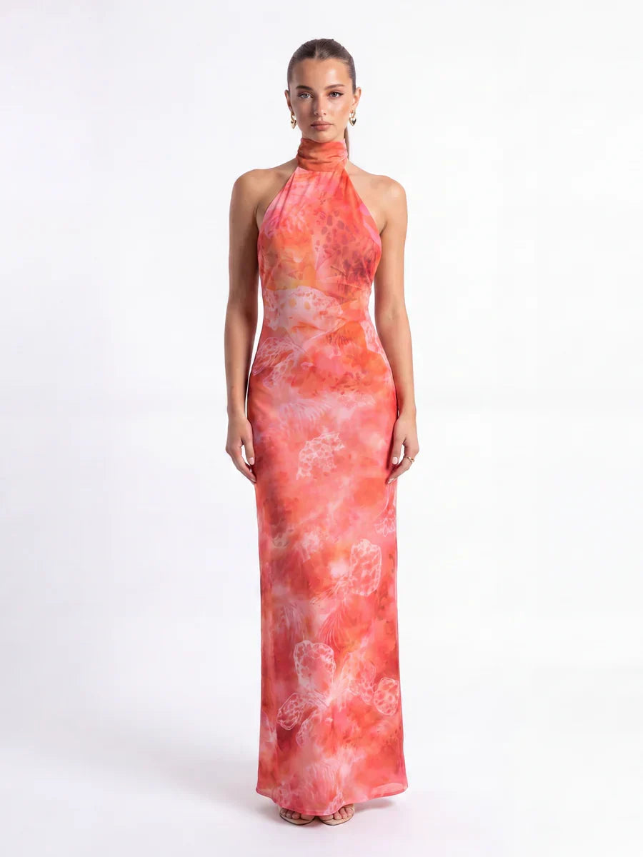 Melody - Vestido Coral Bloom