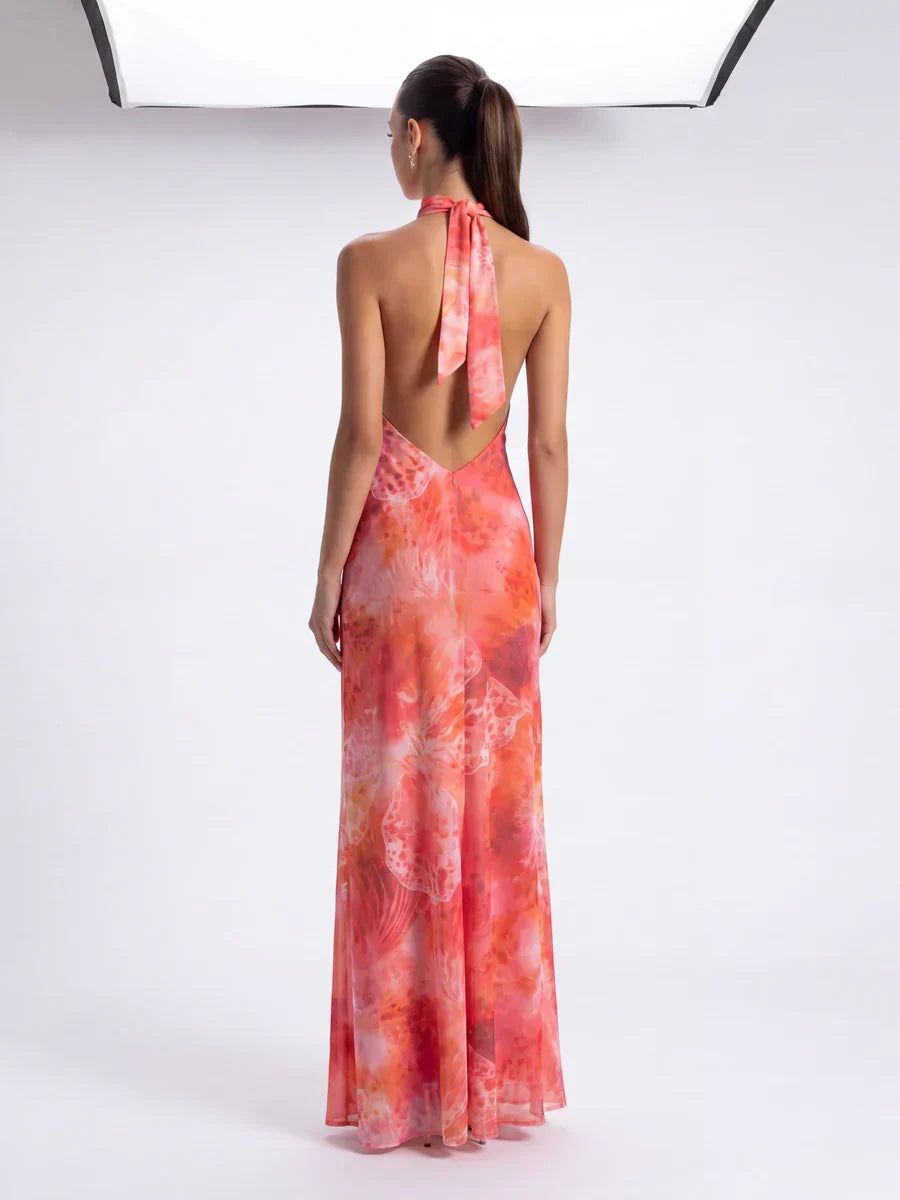 Melody - Vestido Coral Bloom