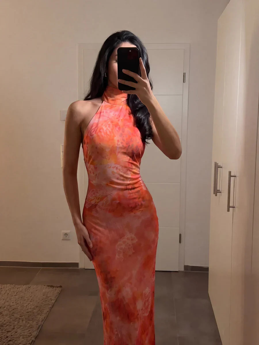Melody - Vestido Coral Bloom