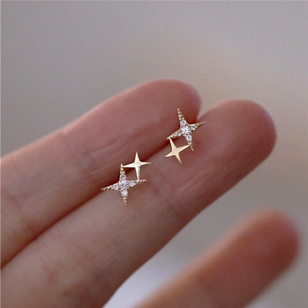 Pendientes de estrellas deslumbrantes