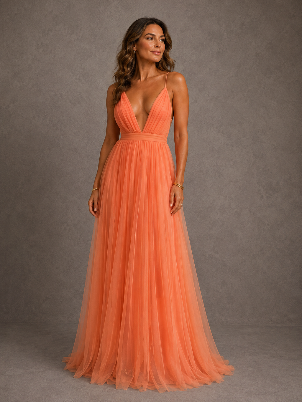 Irune | Vestido Largo Coral