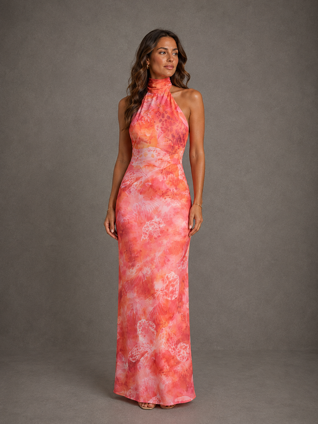 Melody - Vestido Coral Bloom