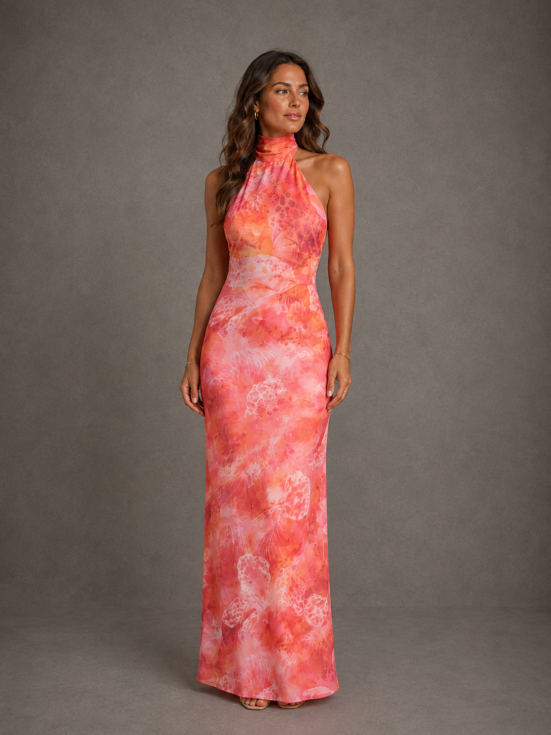 Melody - Vestido Coral Bloom