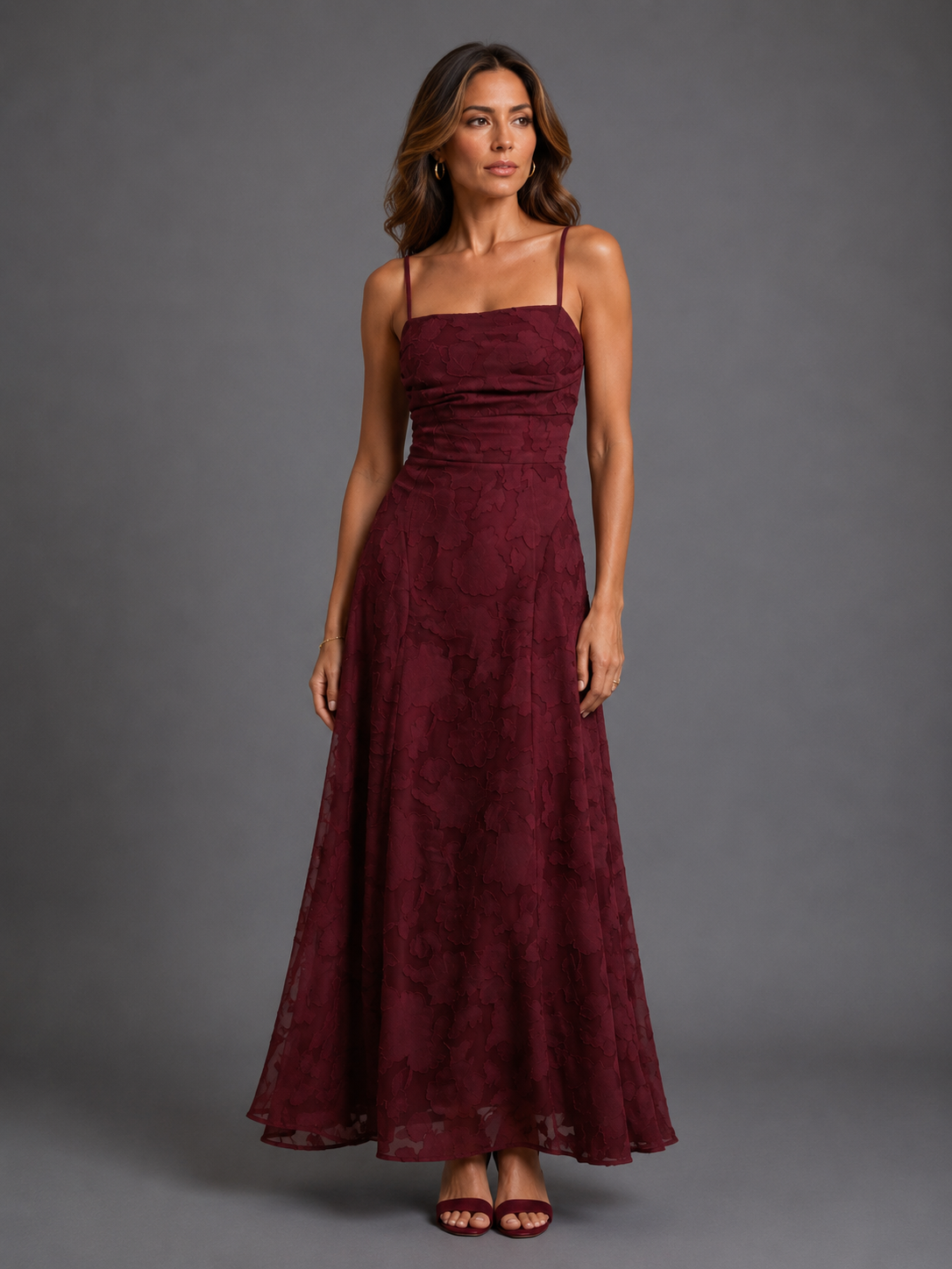 Lea™ | Vestido Jacquard Slip Maxi