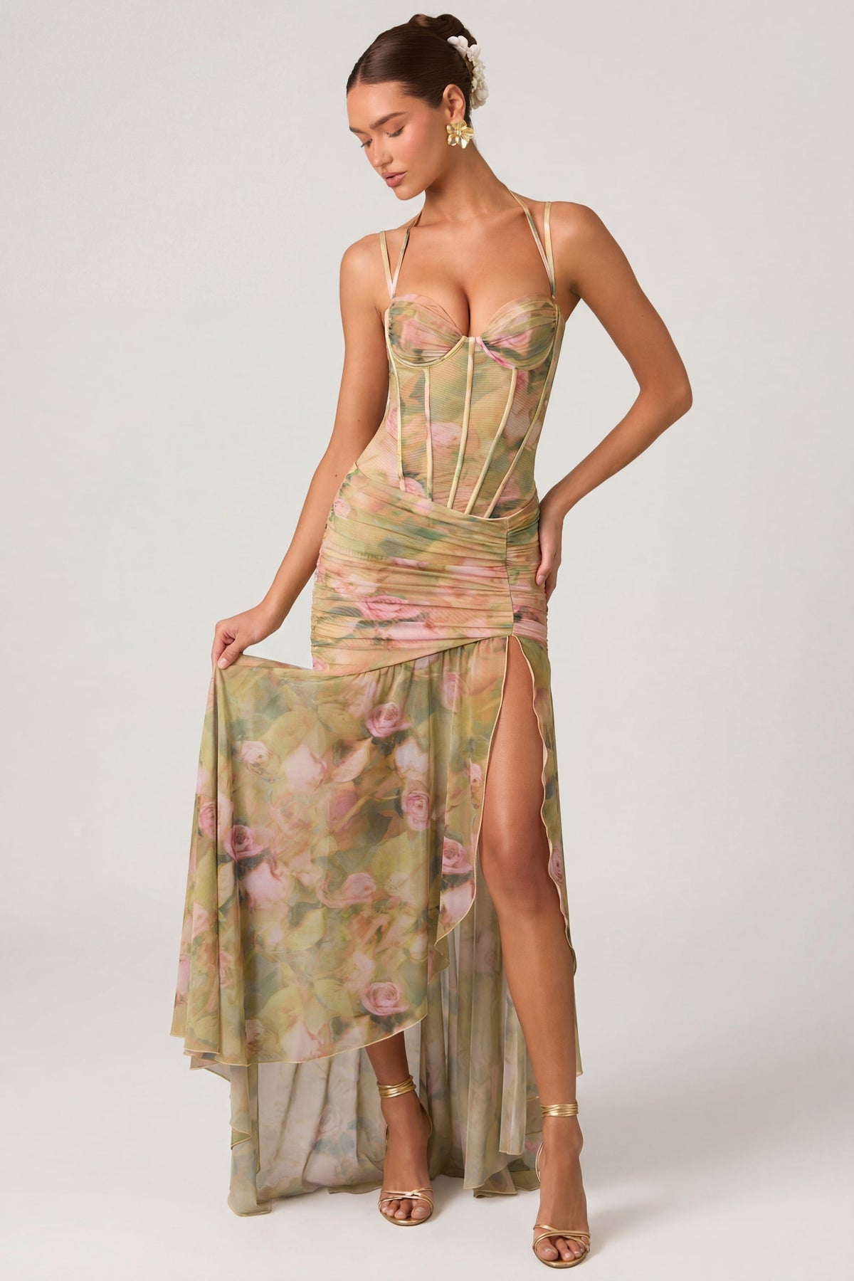Vestido Haruna Floral Asimétrico