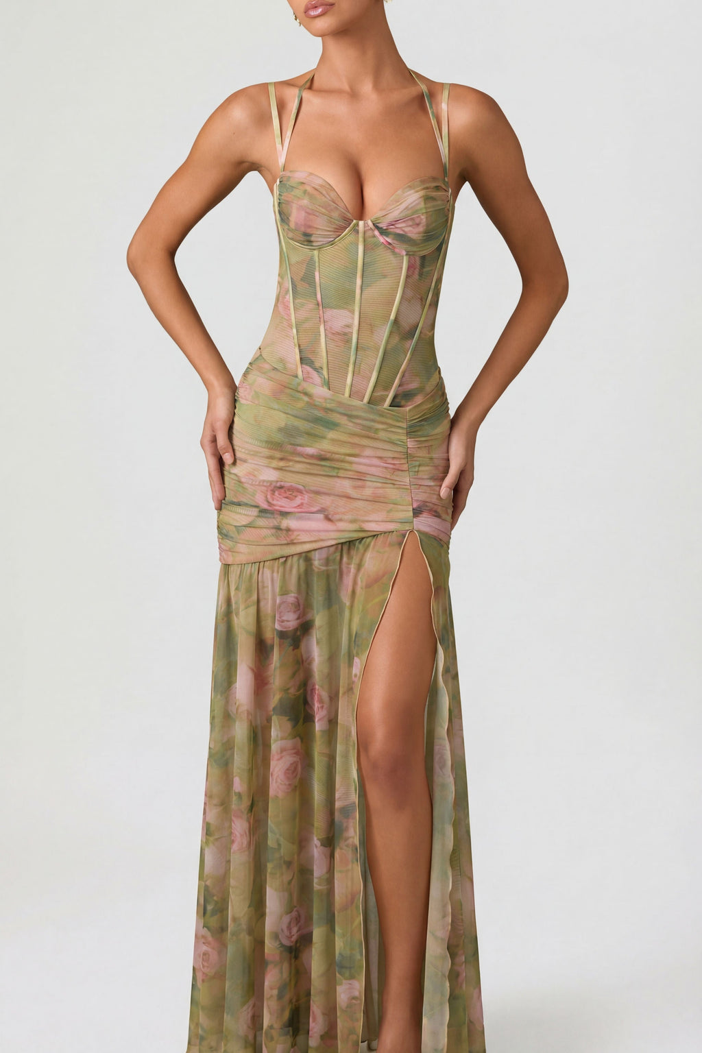 Vestido Haruna Floral Asimétrico
