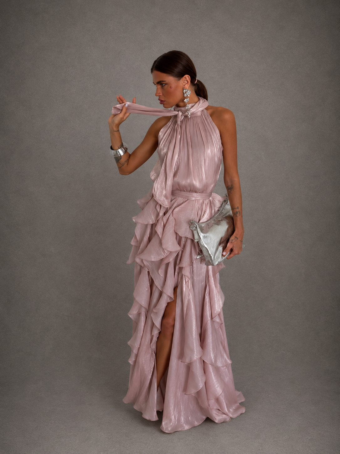 Nataly | Vestido Maxi de Volantes en Cascada