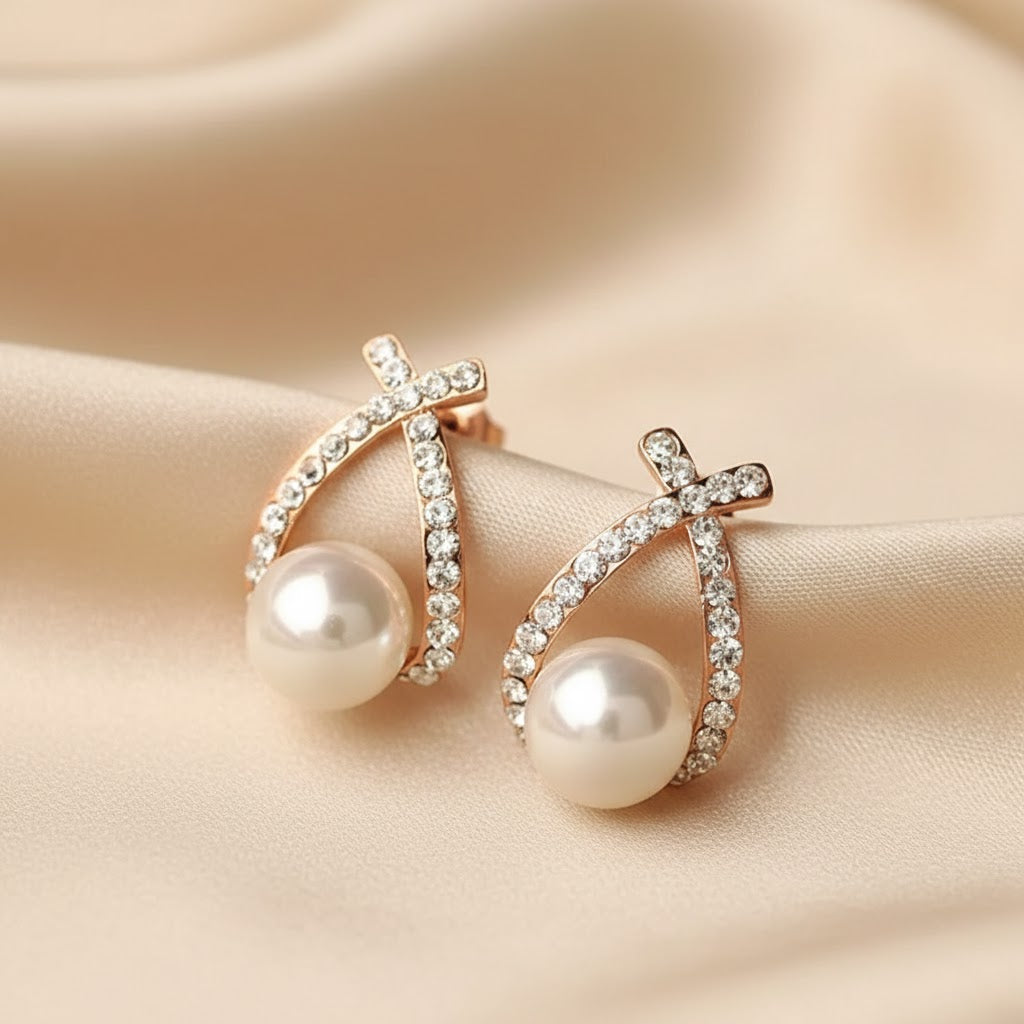 Pendientes de Perla con Brillo Deslumbrante